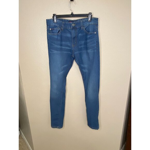 Phat Farm Mens Stretch Denim Jeans Skinny Fit 32x32 Medium Wash Blue - Picture 1 of 8